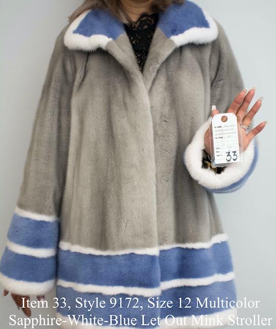 Gliagias Furs Women's Full Skin Mink Stroller Jacket 9172
