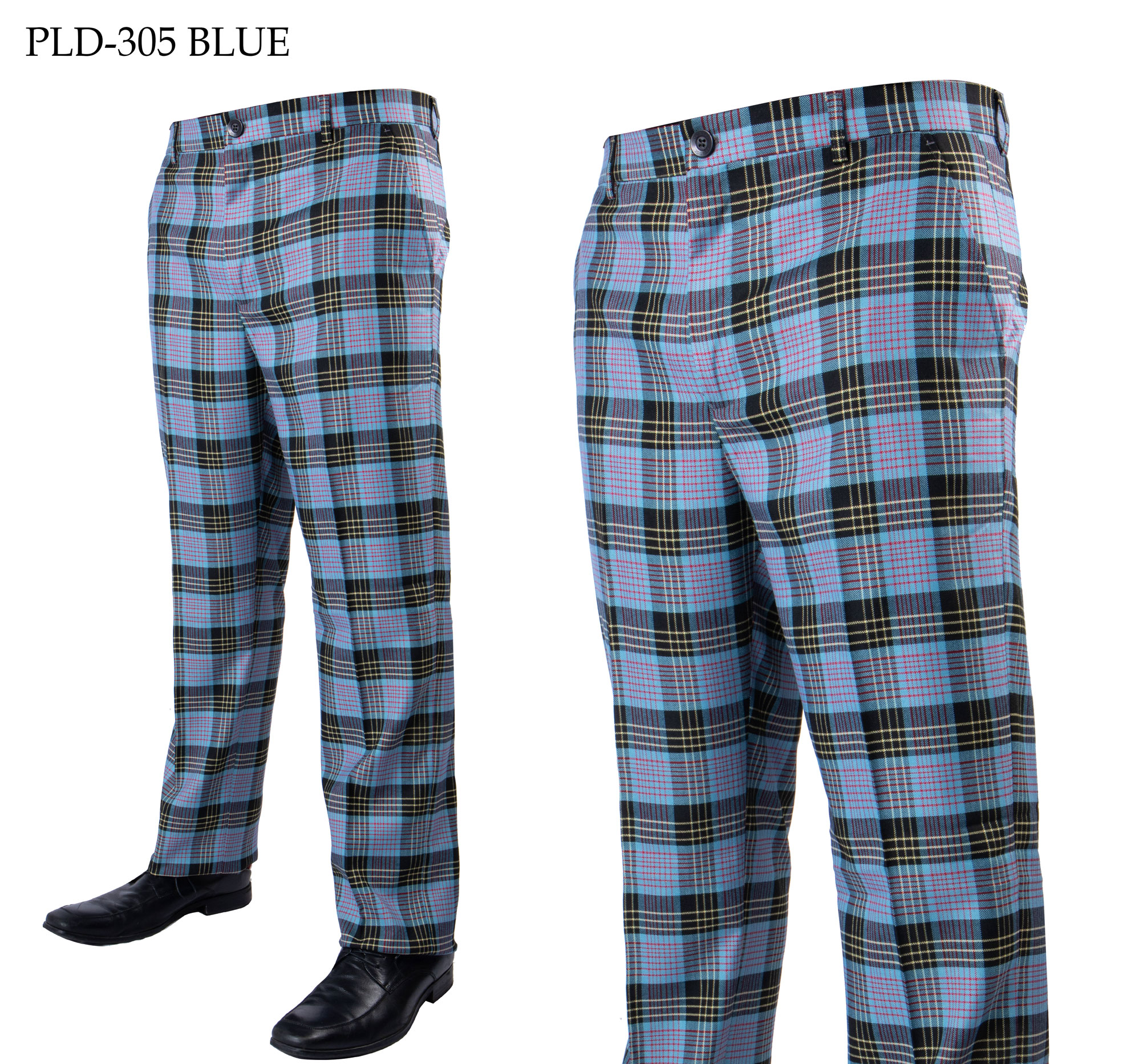 Prestige Classic Fit Plaid Flat Front Slacks PLD-305 At The Mister Shop ...