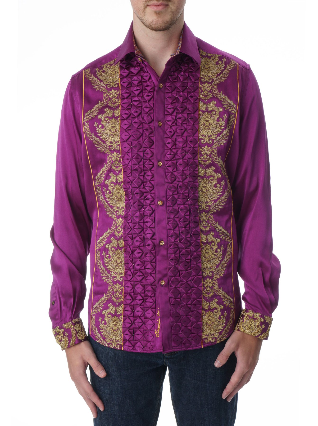 Robert Graham Limited Edition Purple Reign Silk Sport Shirt At The