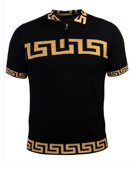 greek key polo shirt