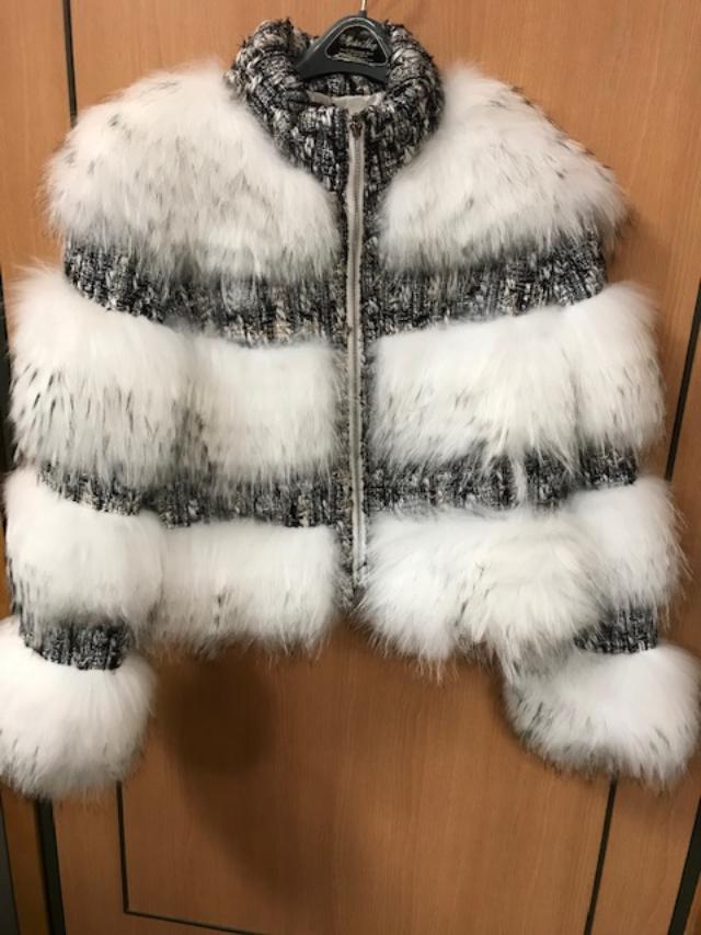Winter Furs Women's Bomber Fox Fur Jacket White At The Mister Shop ...
