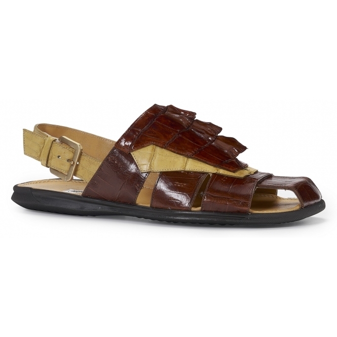 Mauri Croc Hornback Sandal Yellow Pepper Gold 5067 At The Mister