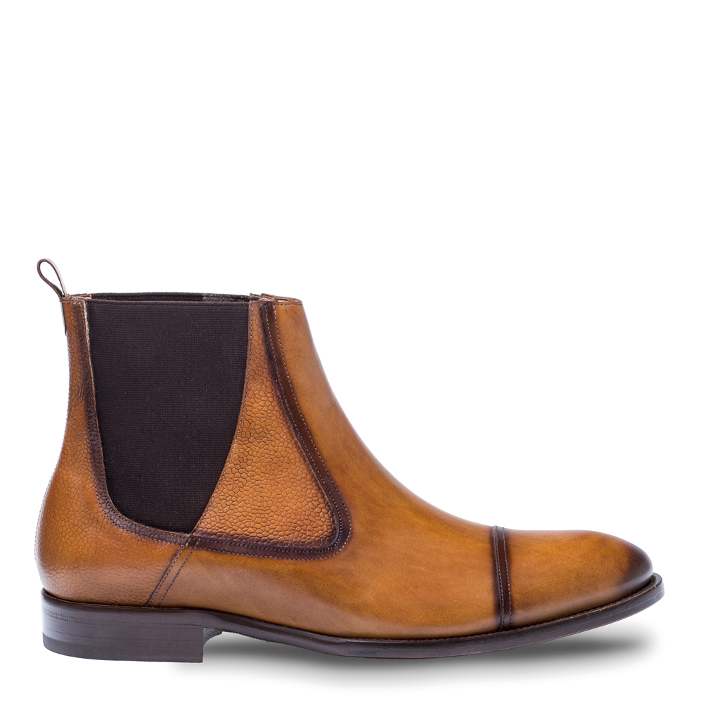 Mezlan Grey Plain Toe Zip Boot