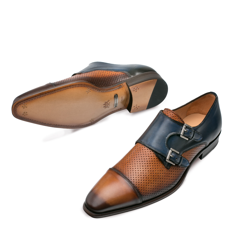 Mezlan Saber Calfskin Double Monk Strap Shoe 9420 At The Mister Shop