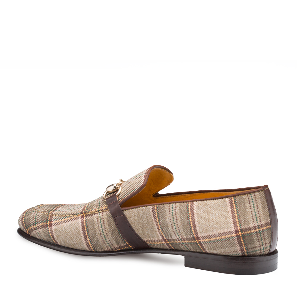 Mezlan Knighton knighton moccasin taupe/brown 9626 Mezlan Knighton Slip On 9620 Mens Gray Canvas Loafers & Slip  main image 4