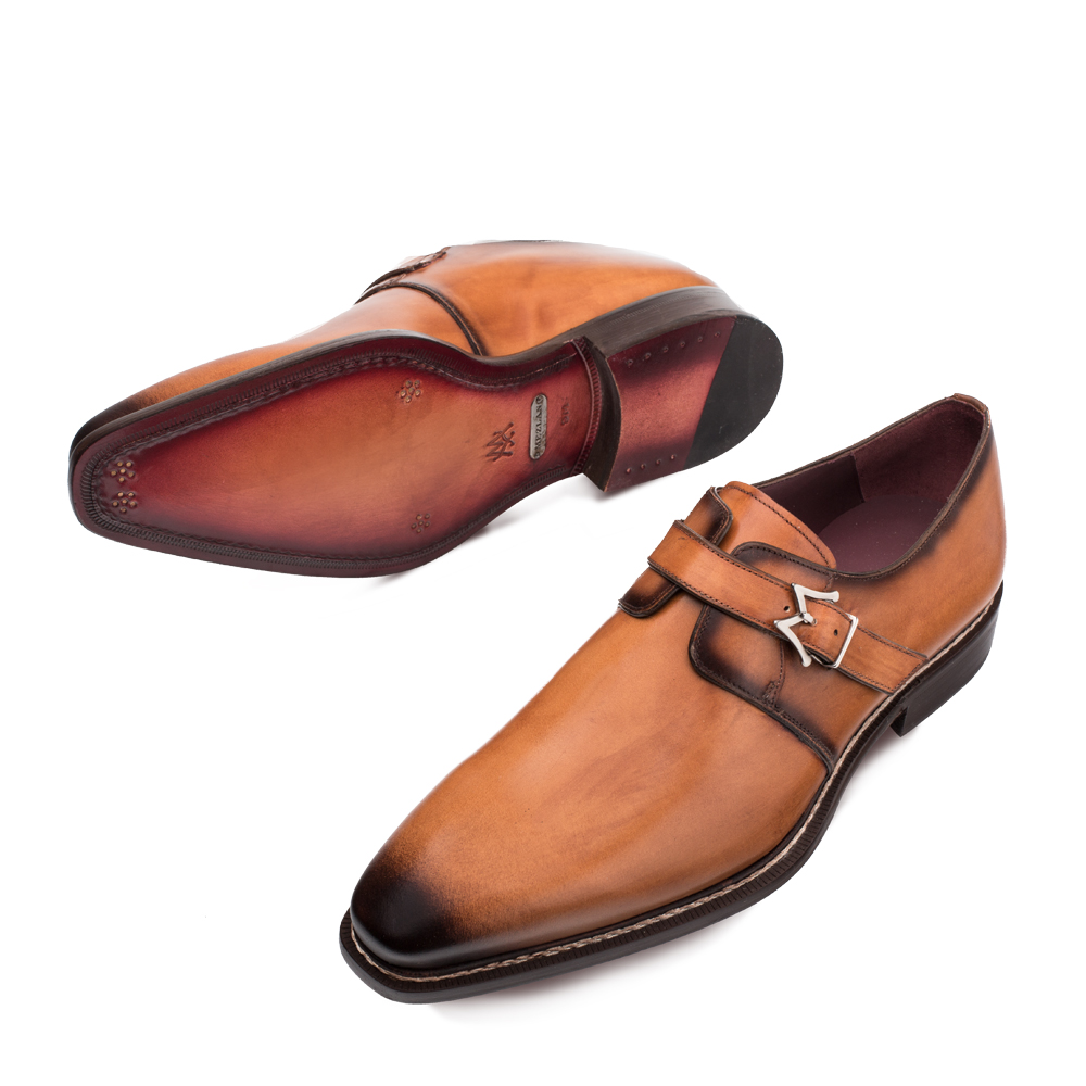 Mezlan Dress Shoe Men\'s 8.5 M Single Monk Strap Oxford Loafers Brown Mezlan Phoenix 16505 Cap Toe Monk Strap Men main image 2
