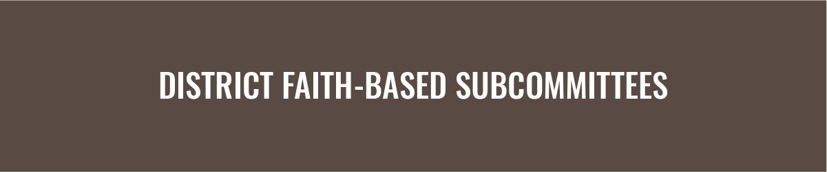 District Faith-Based Subcommittees
