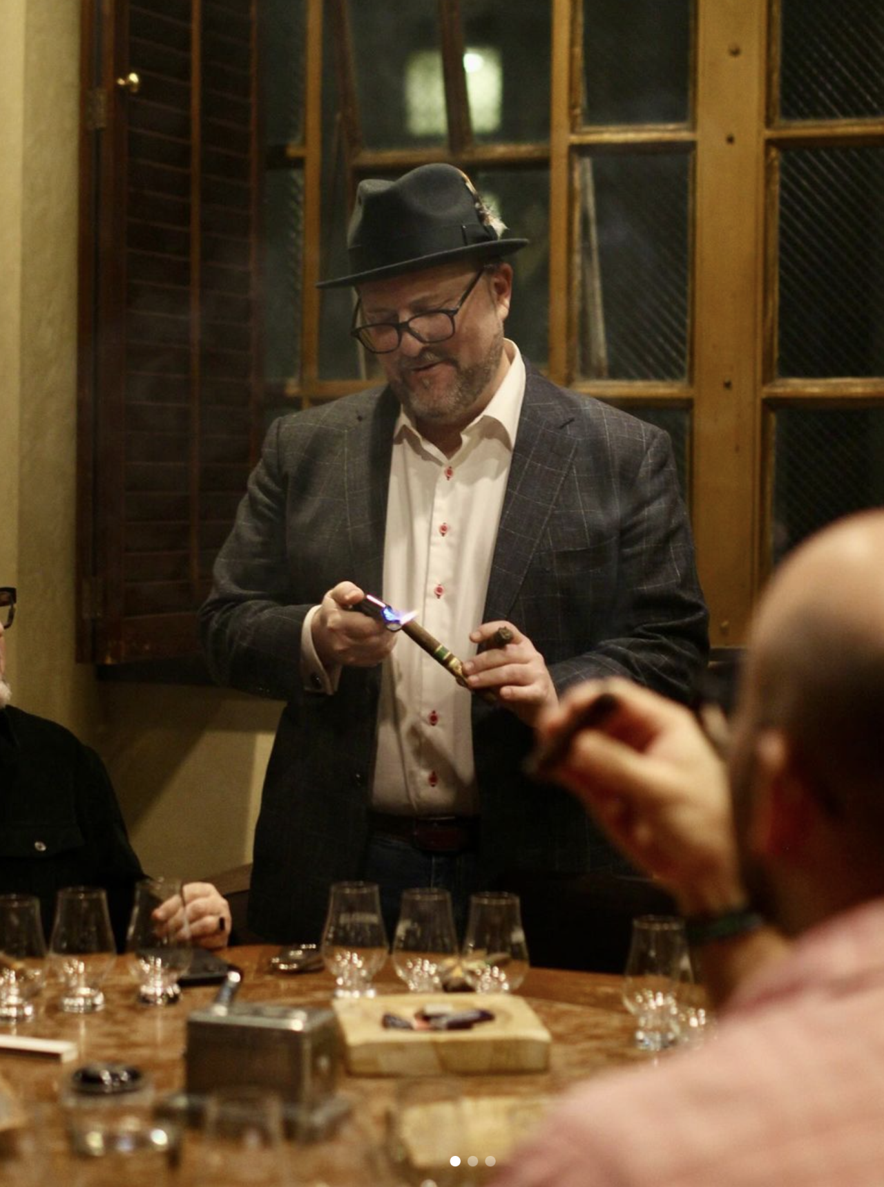 Cigar club with Karl Theobald