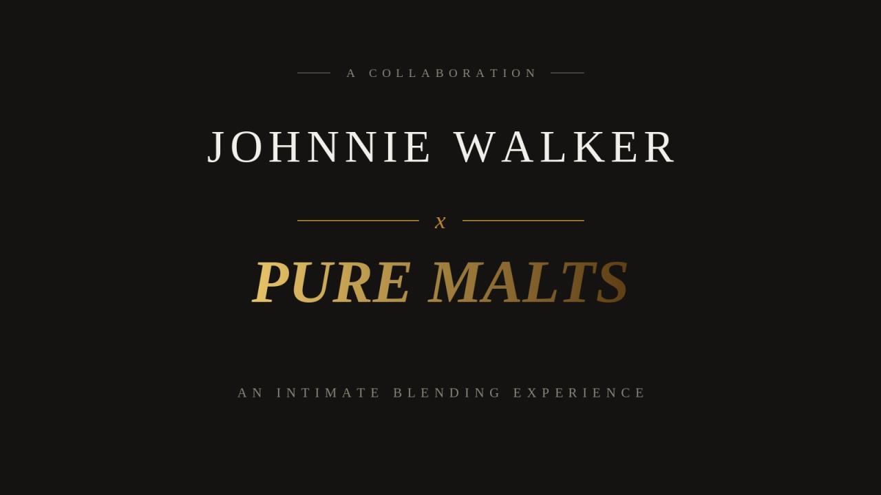 Pure Malts Whisky Tasting - Johnnie Walker