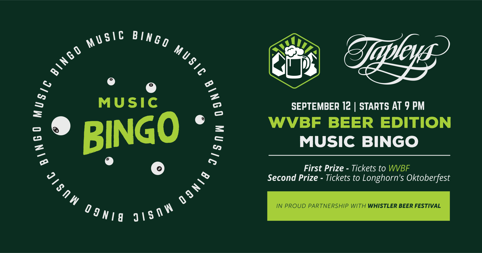 WVBF Beer Edition Music Bingo
