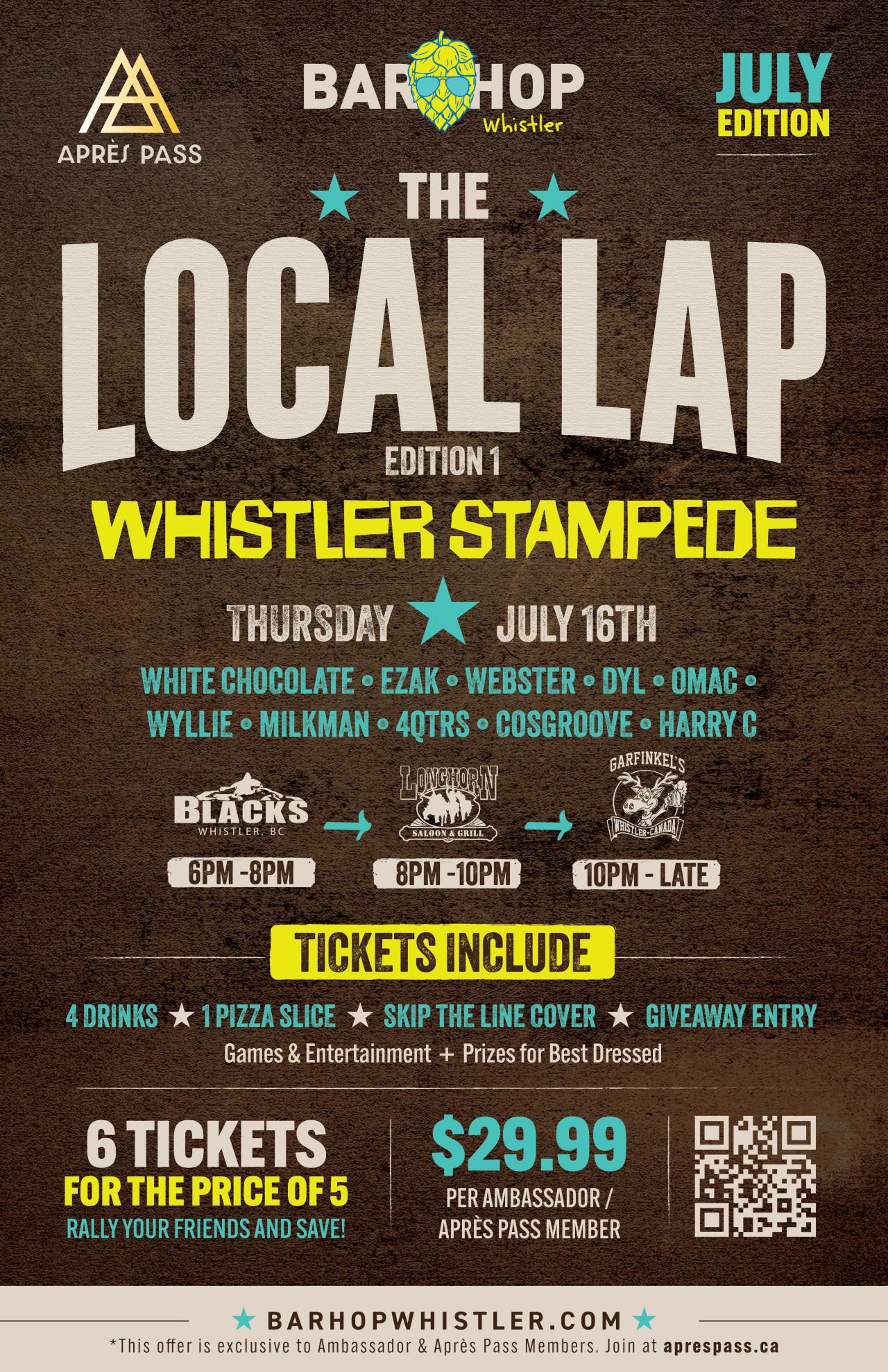 Thursday 16/07/2026 - The Local Lap: Whistler Stampede - Starting @ Black's Pub