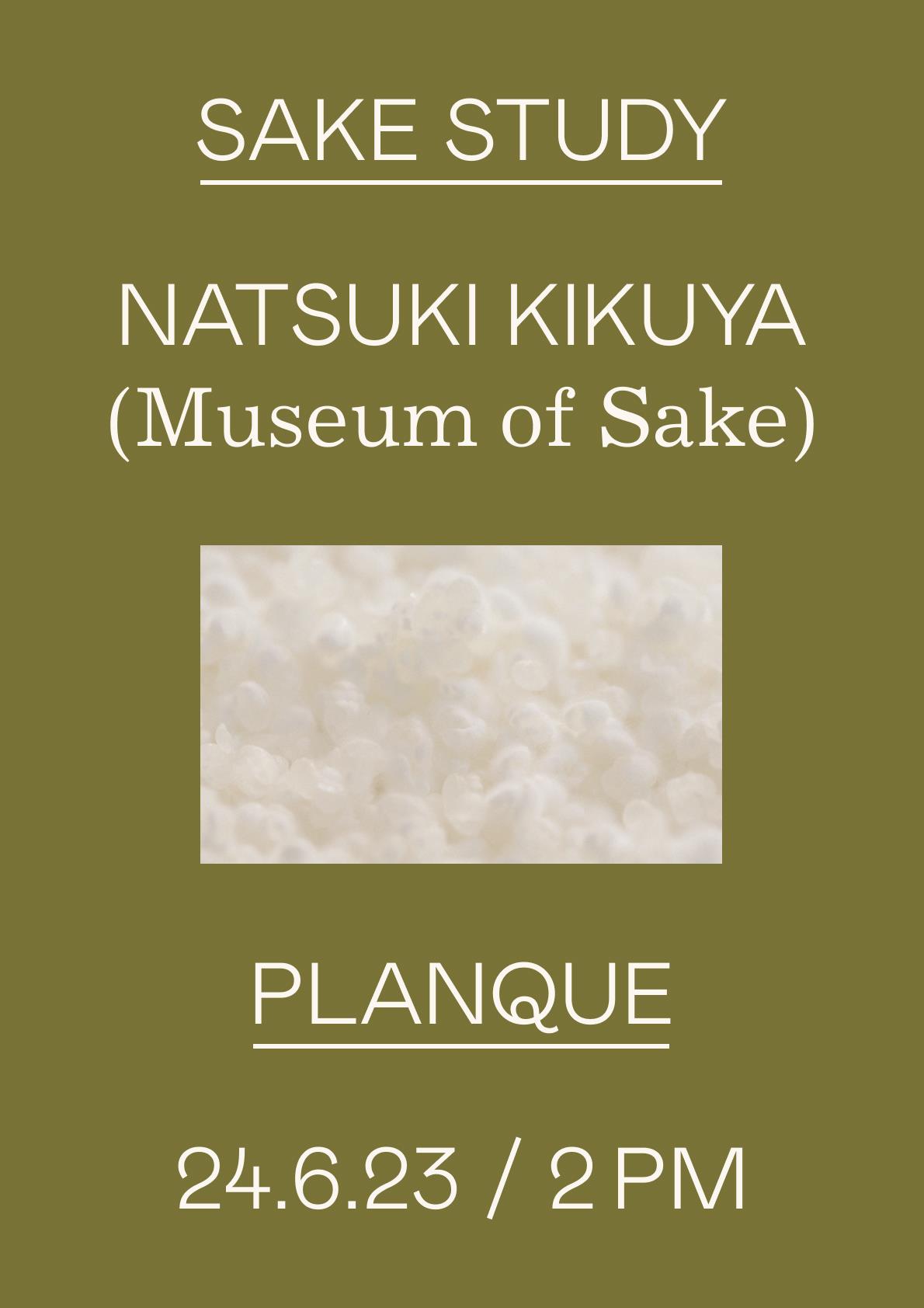 Workshop: Sake Study with Natsuki Kikuya
