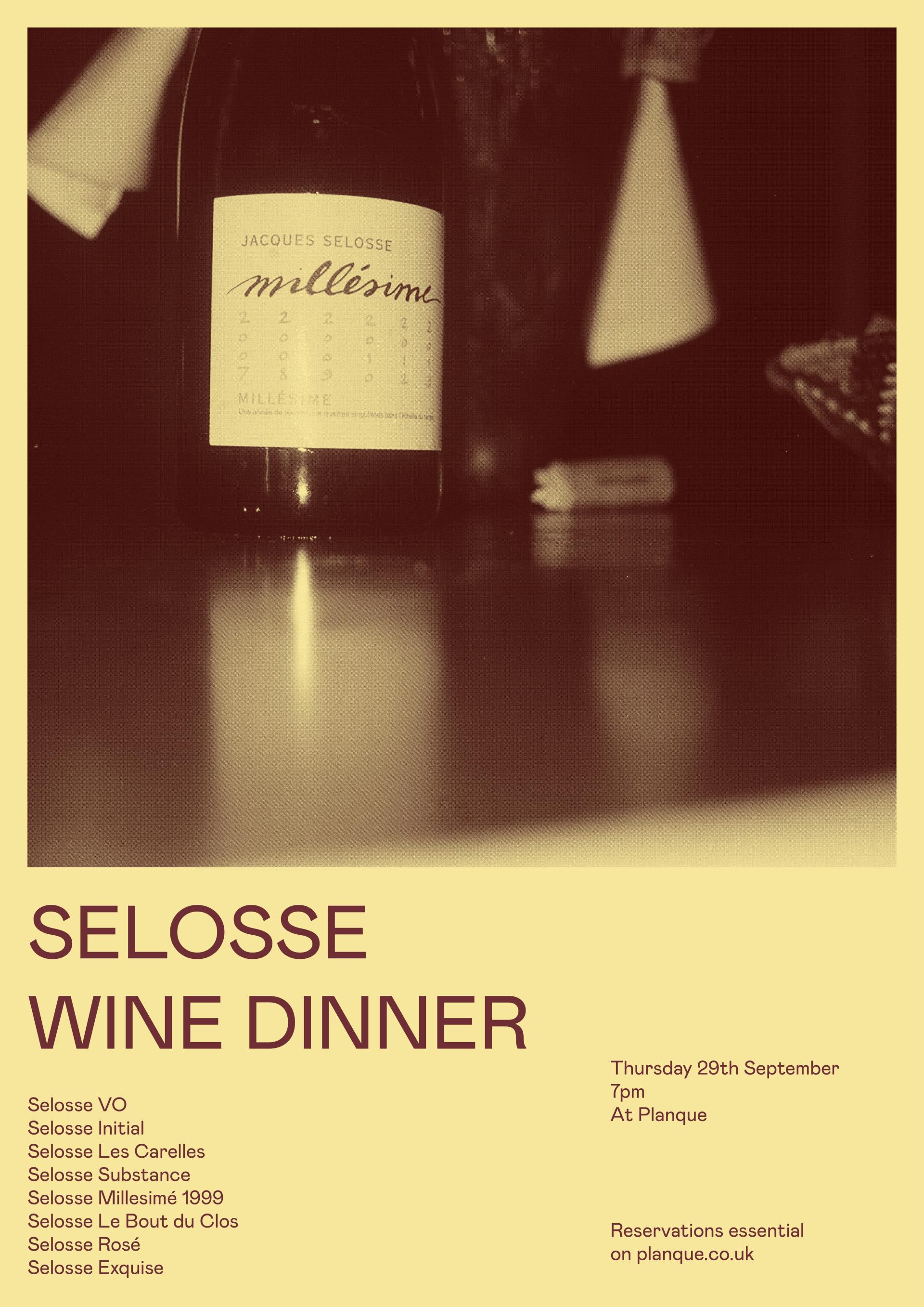 Wine Dinner: Selosse Reset