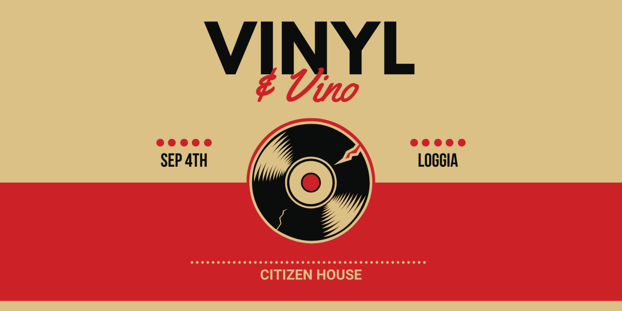 Vinyl & Vino - Thursday September 4th