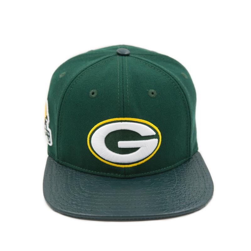 Pro Standard Green Bay Packers Logo Leather Cap