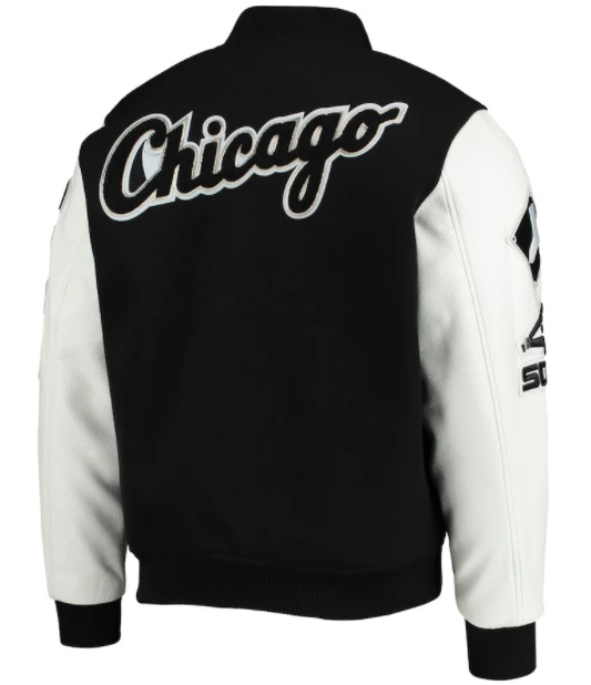 Chicago Oversize Baseball Jacket White / M