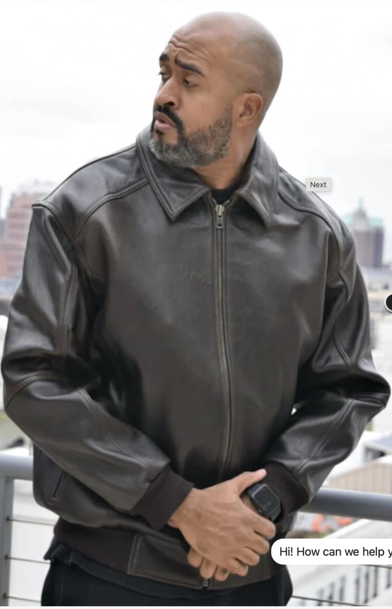 Leather Bomber Jacket Style #2066