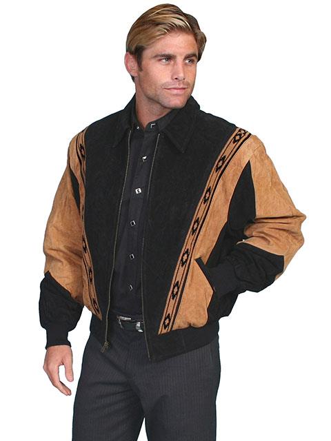Scully Men's Contemporary Two Tone Suede Jacket 62