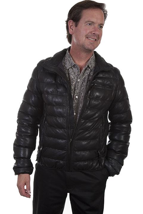 Scully Men's Horizontal Ribbed Leather Jacket 512