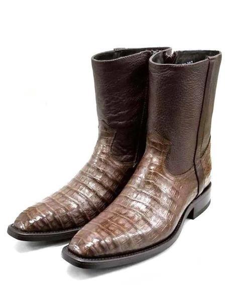 Los Altos Exotic Cowboy Boots Brown