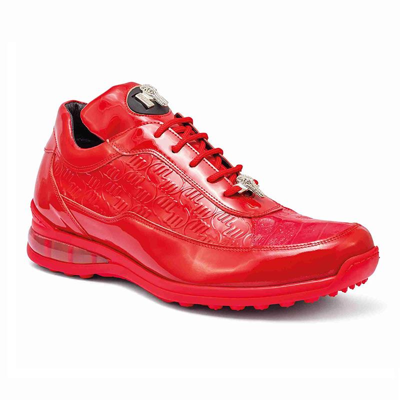 2021 Spring Mauri Bubble Patent Embossed Leather Logo Sneaker Red 8900