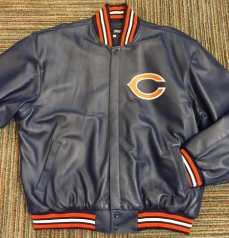 CHICAGO BEARS ALL LEATHER JACKET (4x-5x)