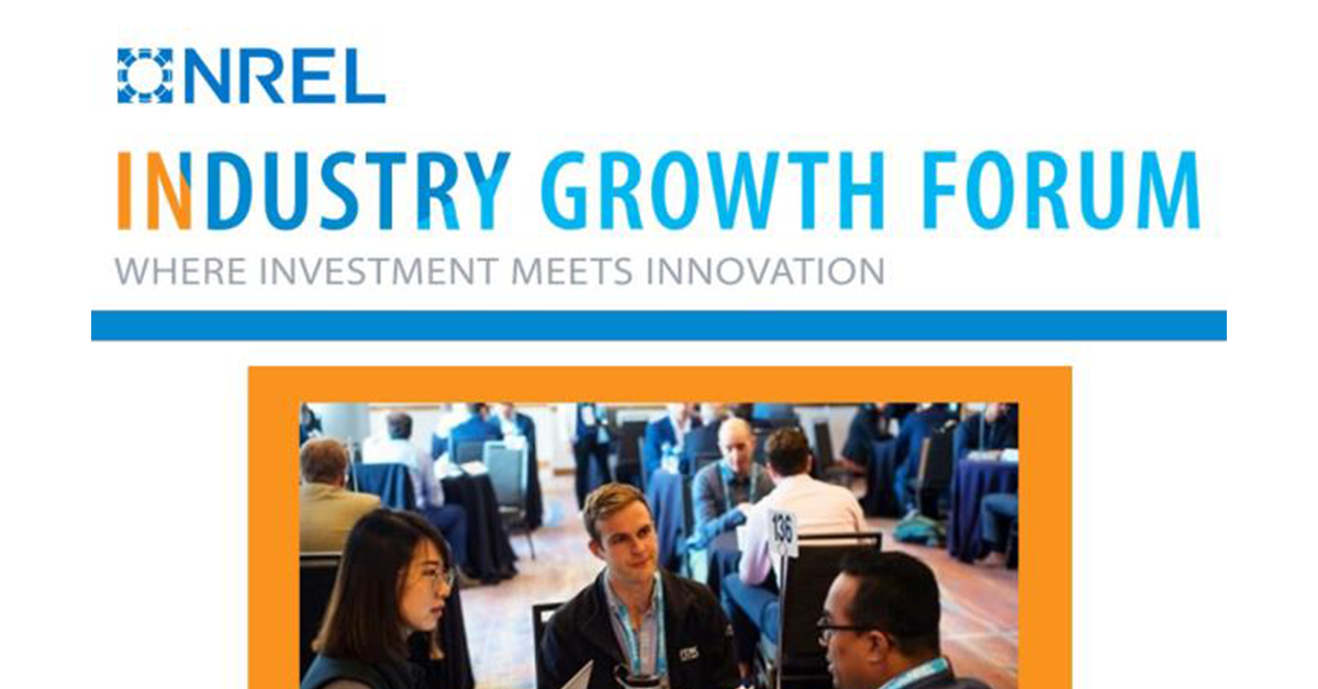 NREL Industry Growth Forum