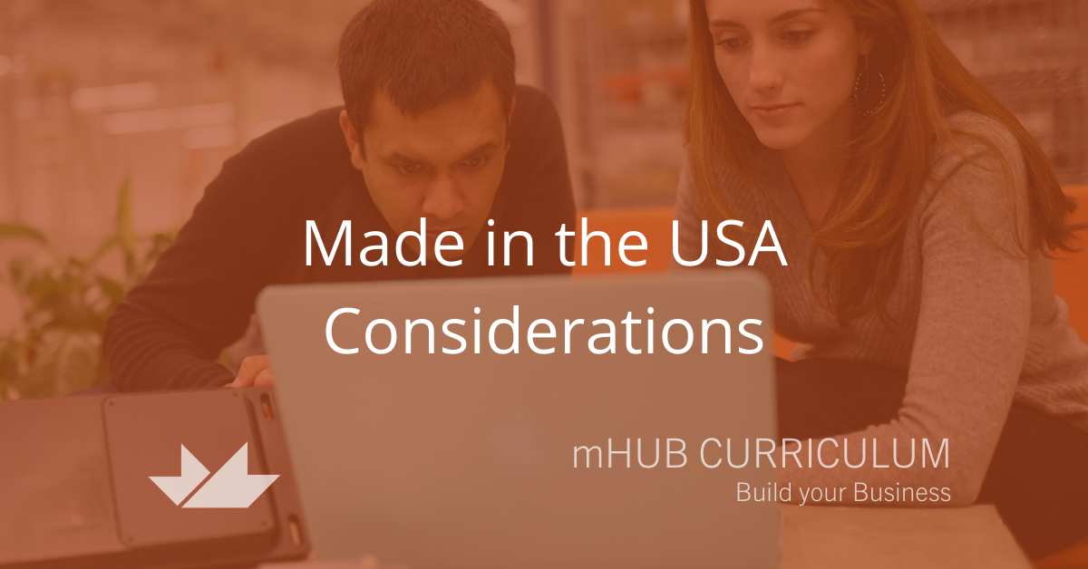 Made in the USA Considerations