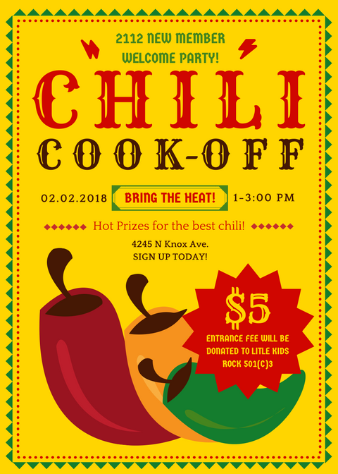 2112 New Member Welcome Party & Chili Cook-Off