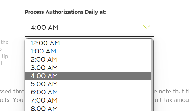 You Can Set the Time to Process Authorizations photo