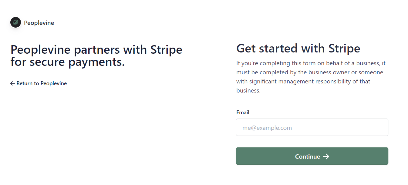 Connect Your Stripe Account to Peoplevine photo