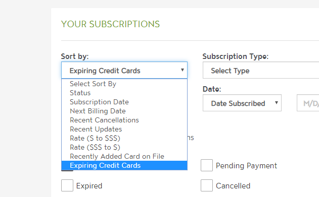 Easily See If Subscription Payments Are Going to Expire Soon photo