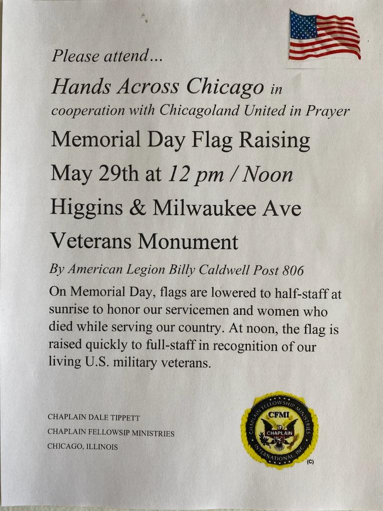 Memorial Day Veterans Outreach