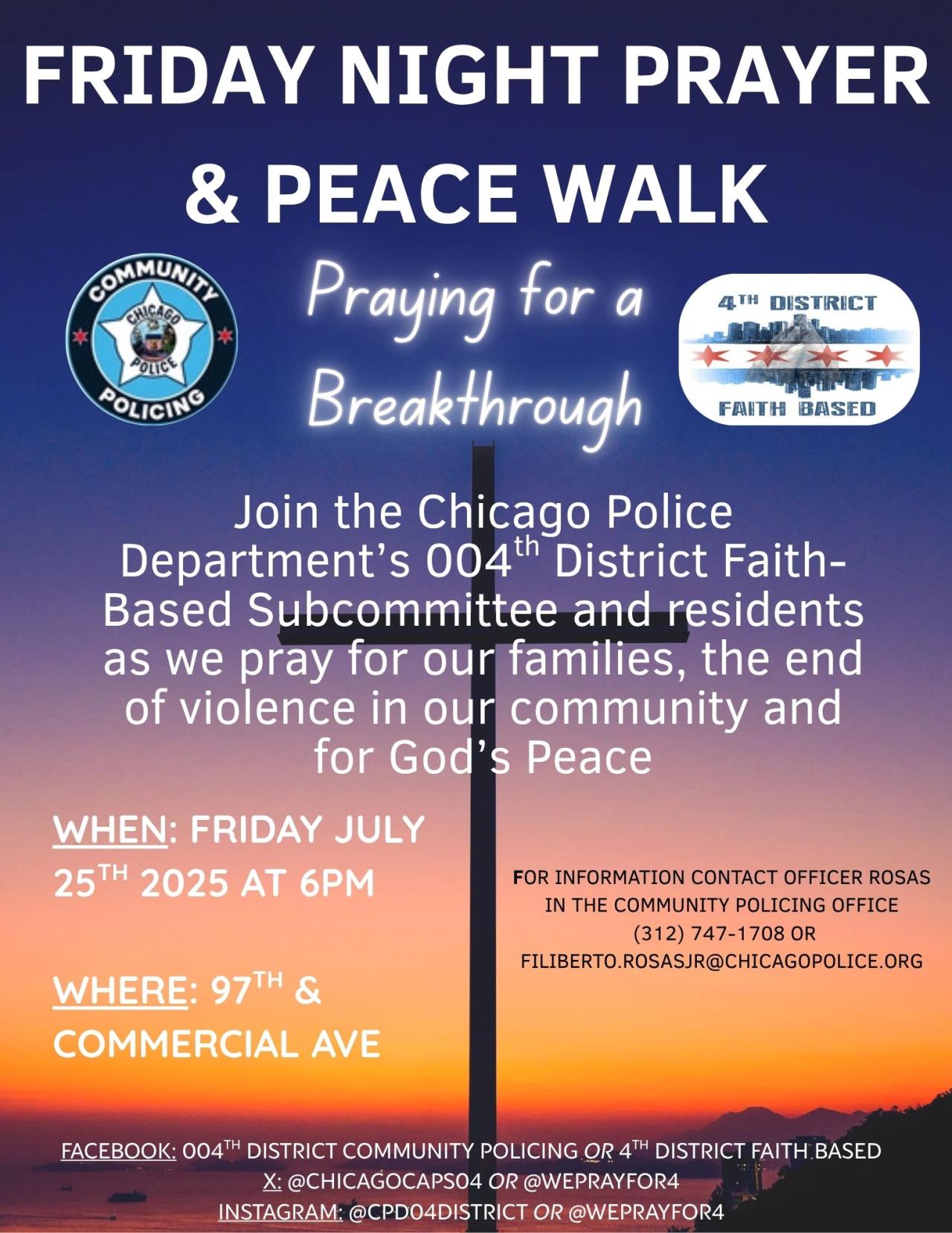 Friday Night Prayer & Peace Walk
