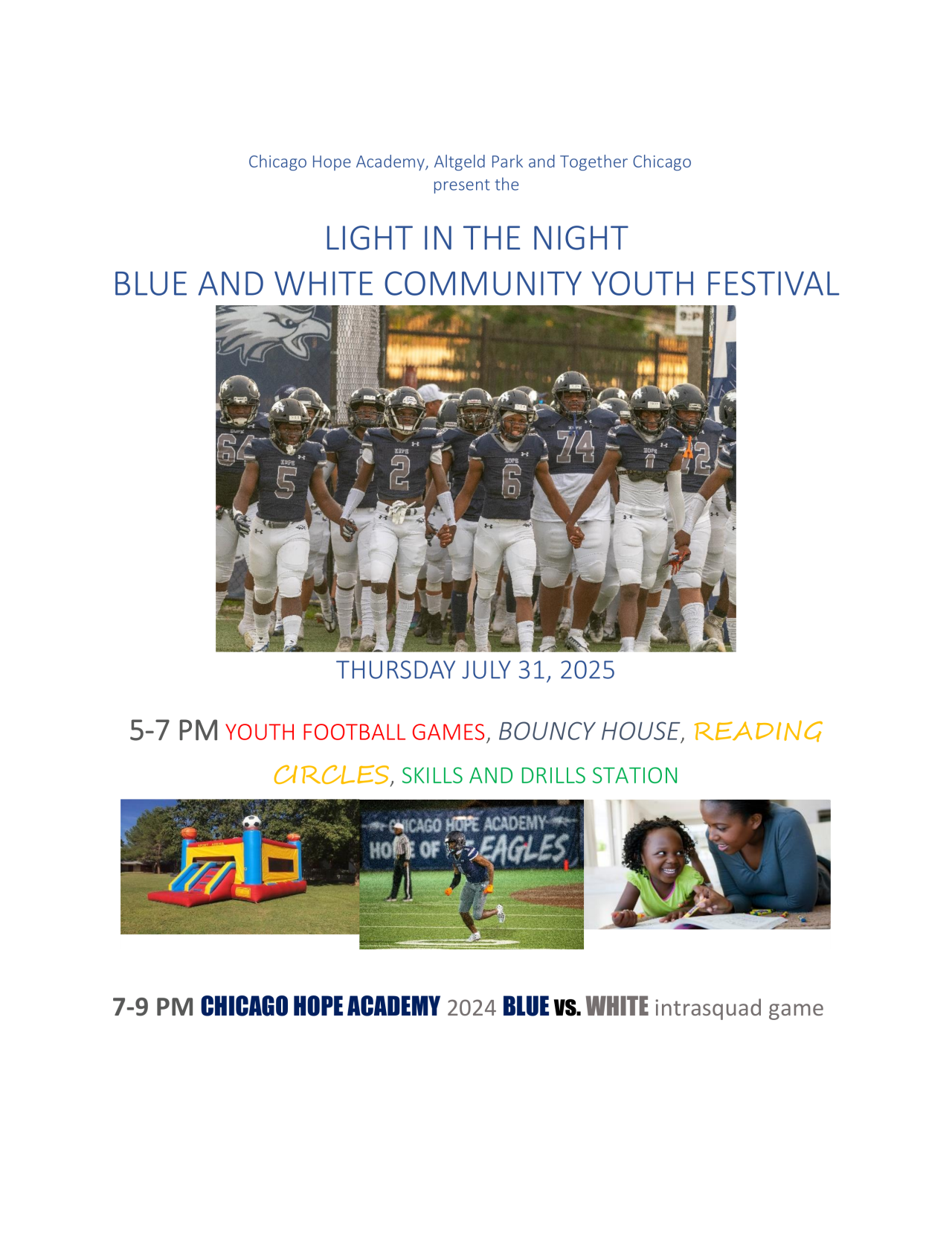 Light in the Night - Blue and White Community Youth Festival