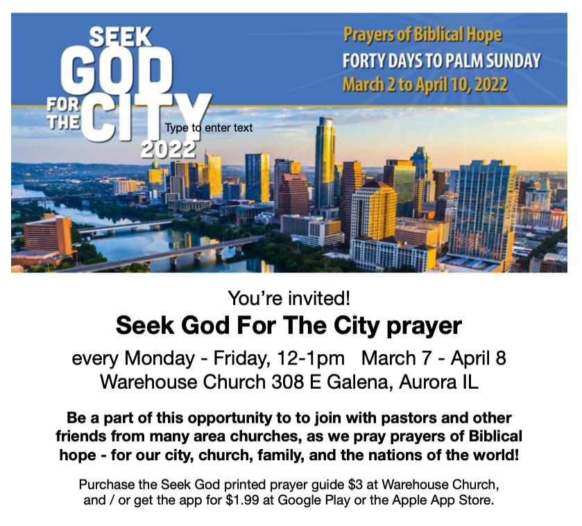 Seek God for the City Prayer - Aurora
