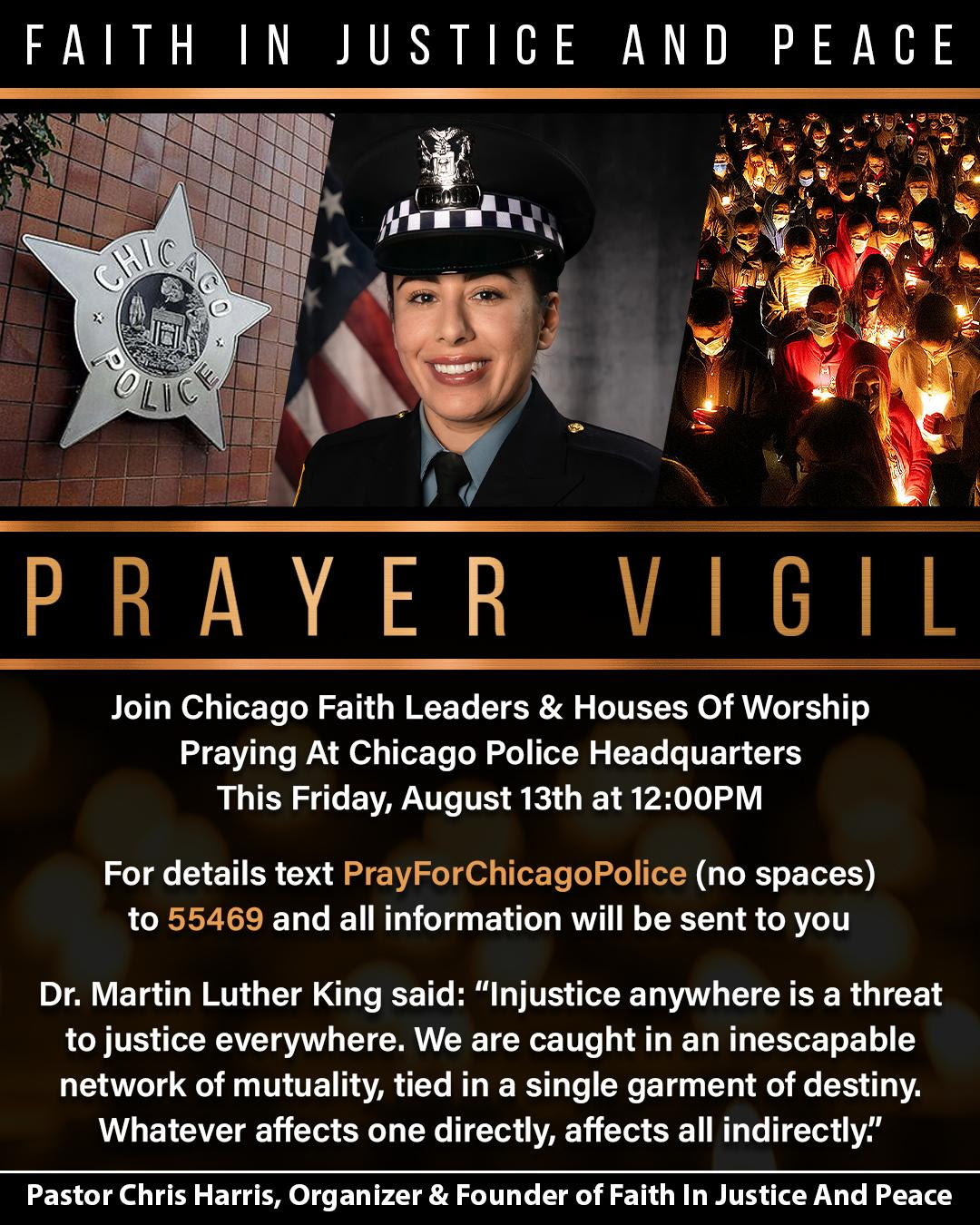 Faith in Justice and Peace Prayer Vigil for Officer Ella French