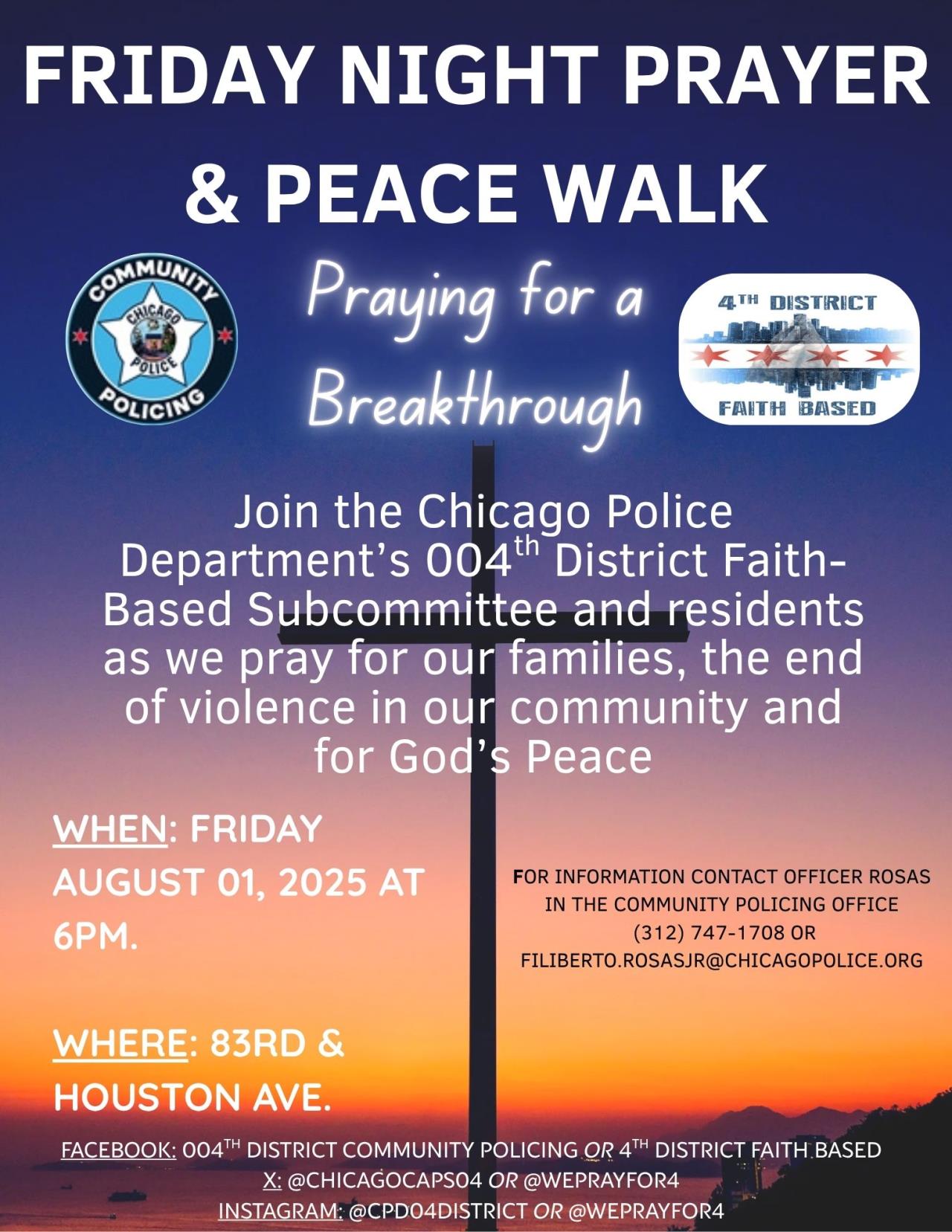 Friday Night Prayer & Peace Walk