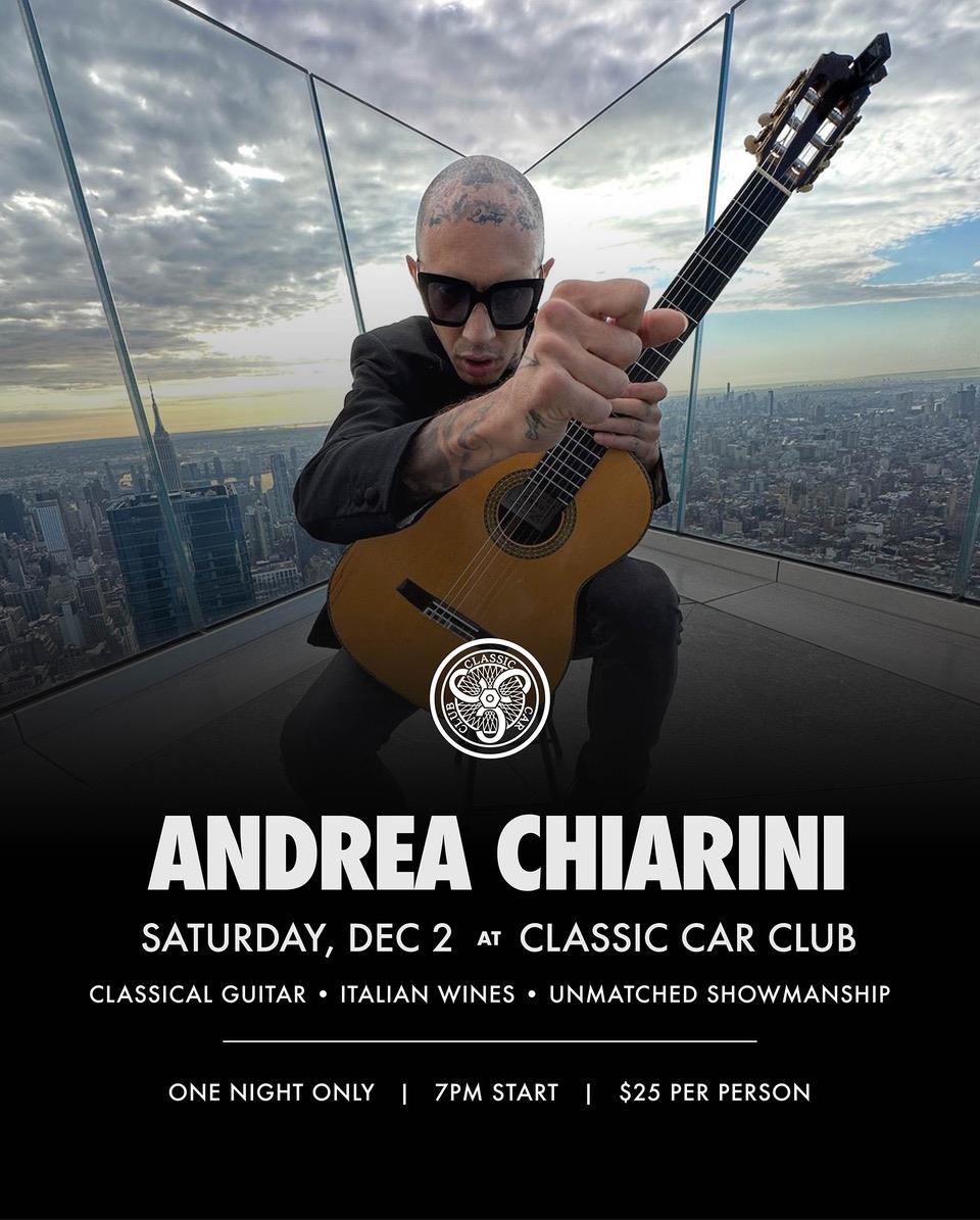 Andrea Chiarini Live at Classic Car Club