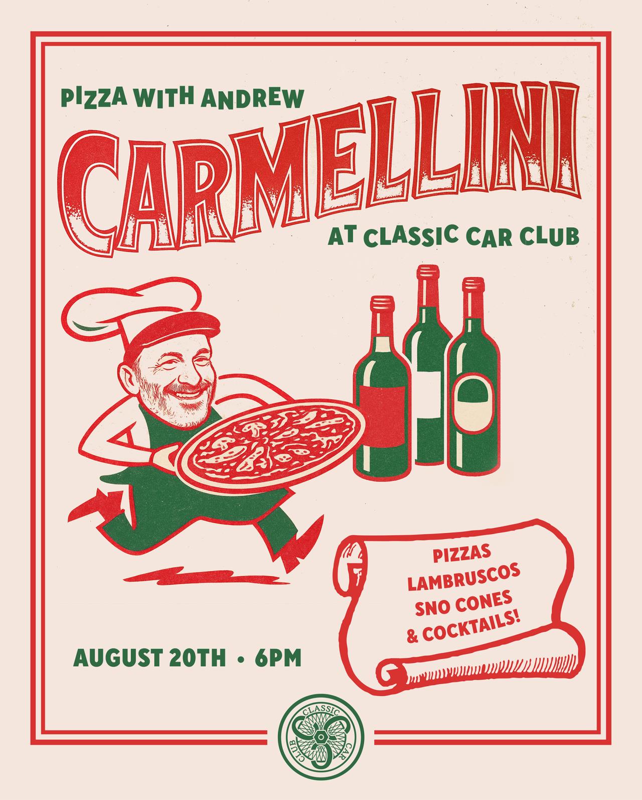 Pizza with Andrew Carmellini at Classic Car Club