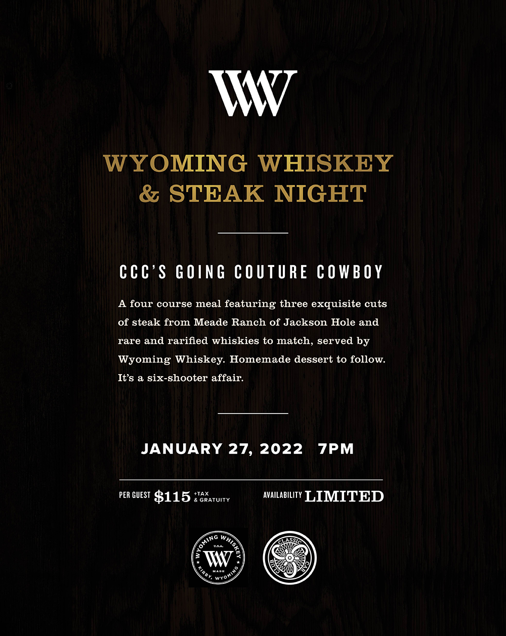 Wyoming Whiskey & Steak Night
